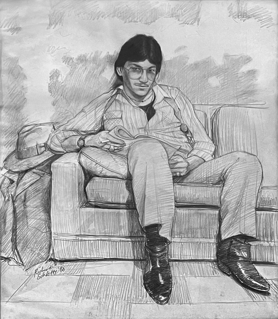 Butch aka Robert M. Joseph pencil portrait 1986
